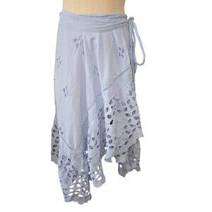 Free people river convertible skirt in light blue size m